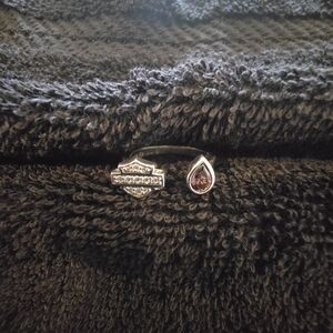 Harley Davidson Silver And Gemstone Women's Ring